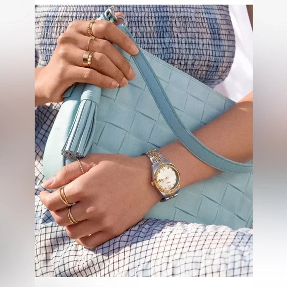 Fossil Jolie Shoulder Hobo bag in Light Blue / Turquiose - Picture 6 of 15